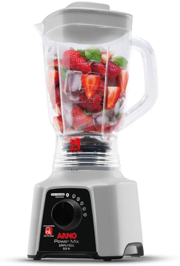 Liquidificador, Power Mix Limpa Fácil, Cinza Claro, 110v, Arno - liquidificador arno melhor preço